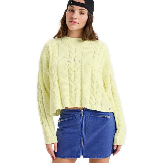 Roxy Γυναικεία πλεκτή μπλούζα Chloe Kim Cropped Cable Knit Jumper